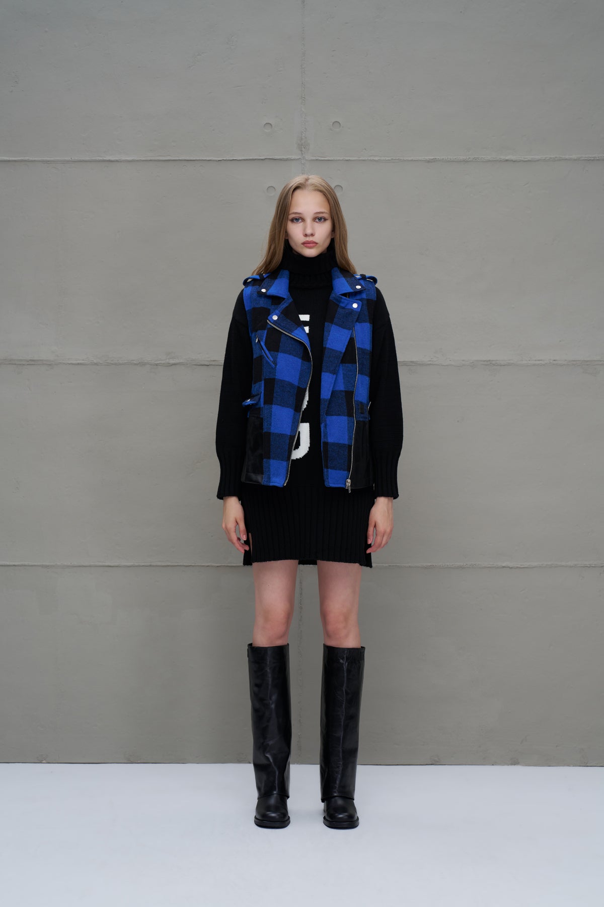 Blue Black Vest 18134