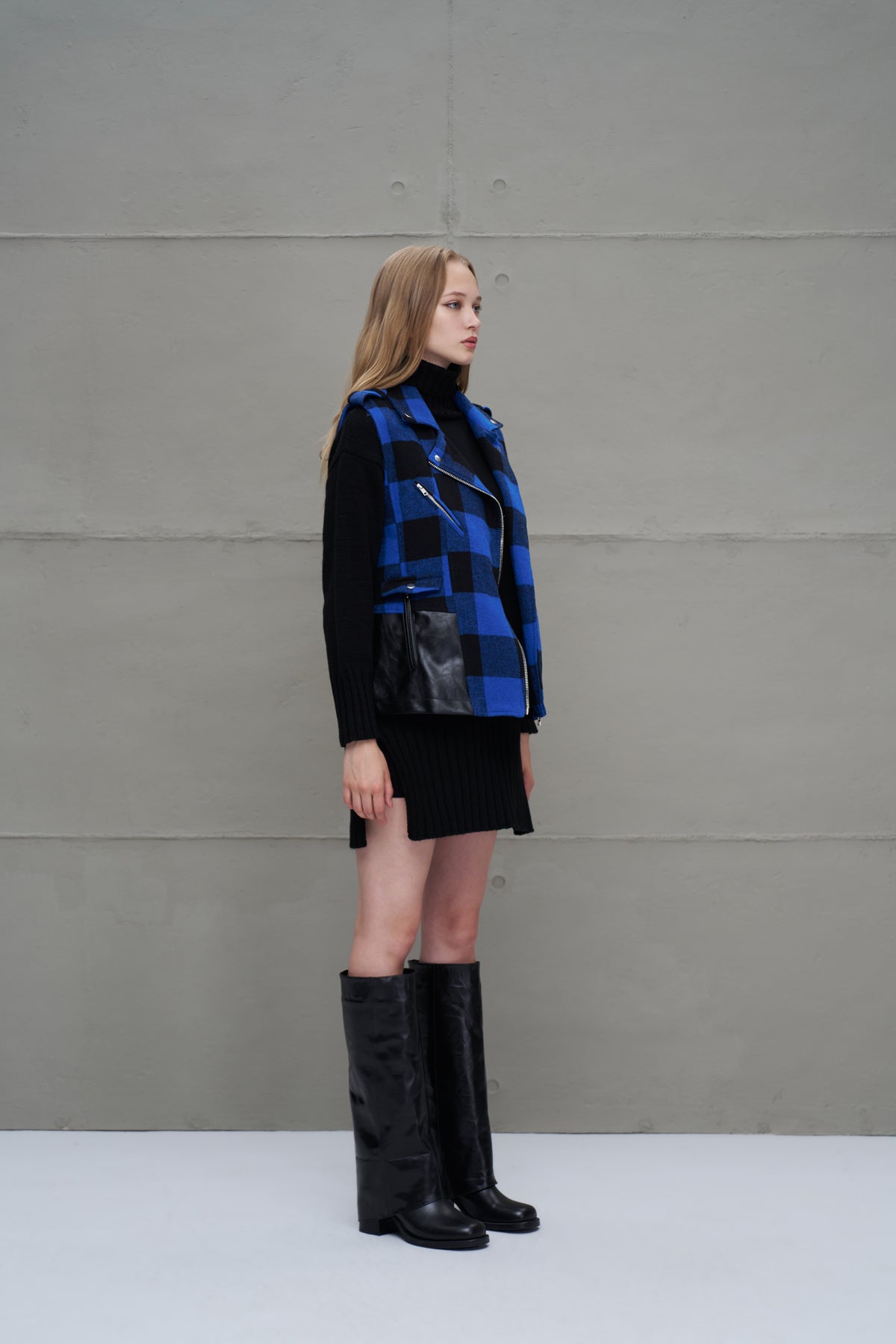 Blue Black Vest 18134