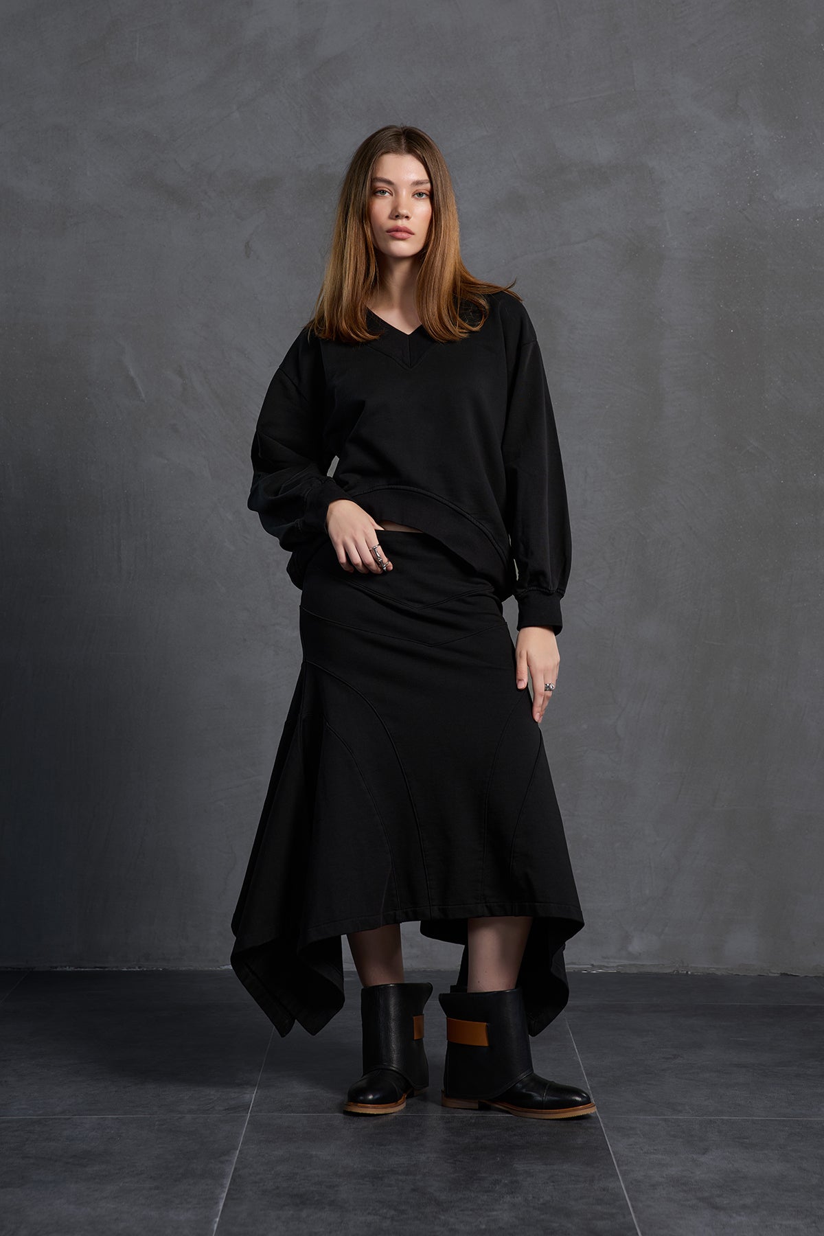 Black Oversized Sweatshirt 18159