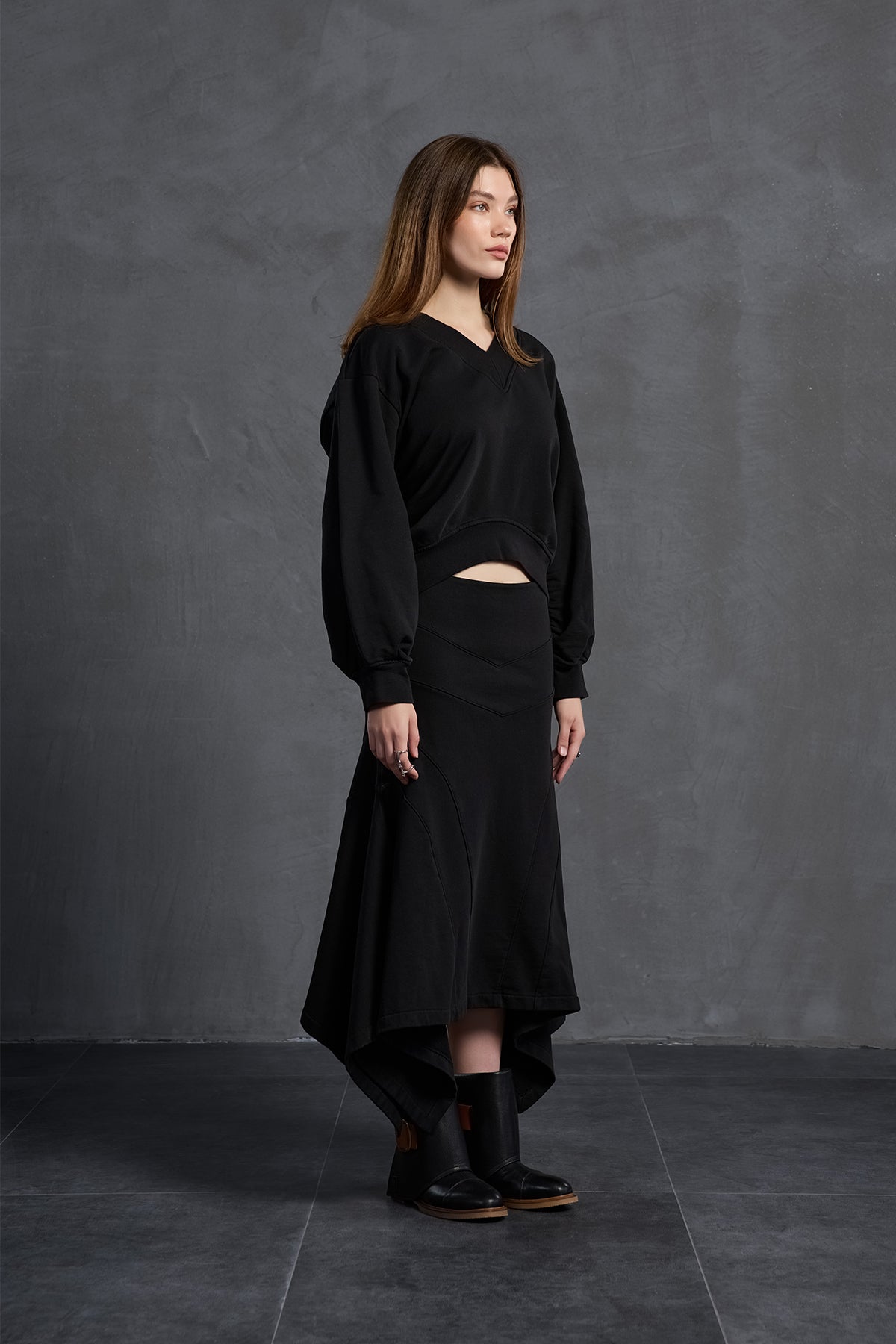Black Oversized Sweatshirt 18159