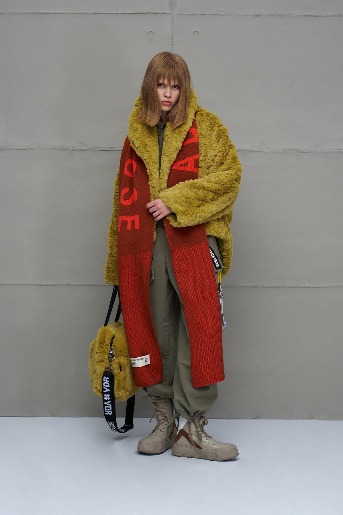 Pistachio Faux Fur Oversized Coat 18185