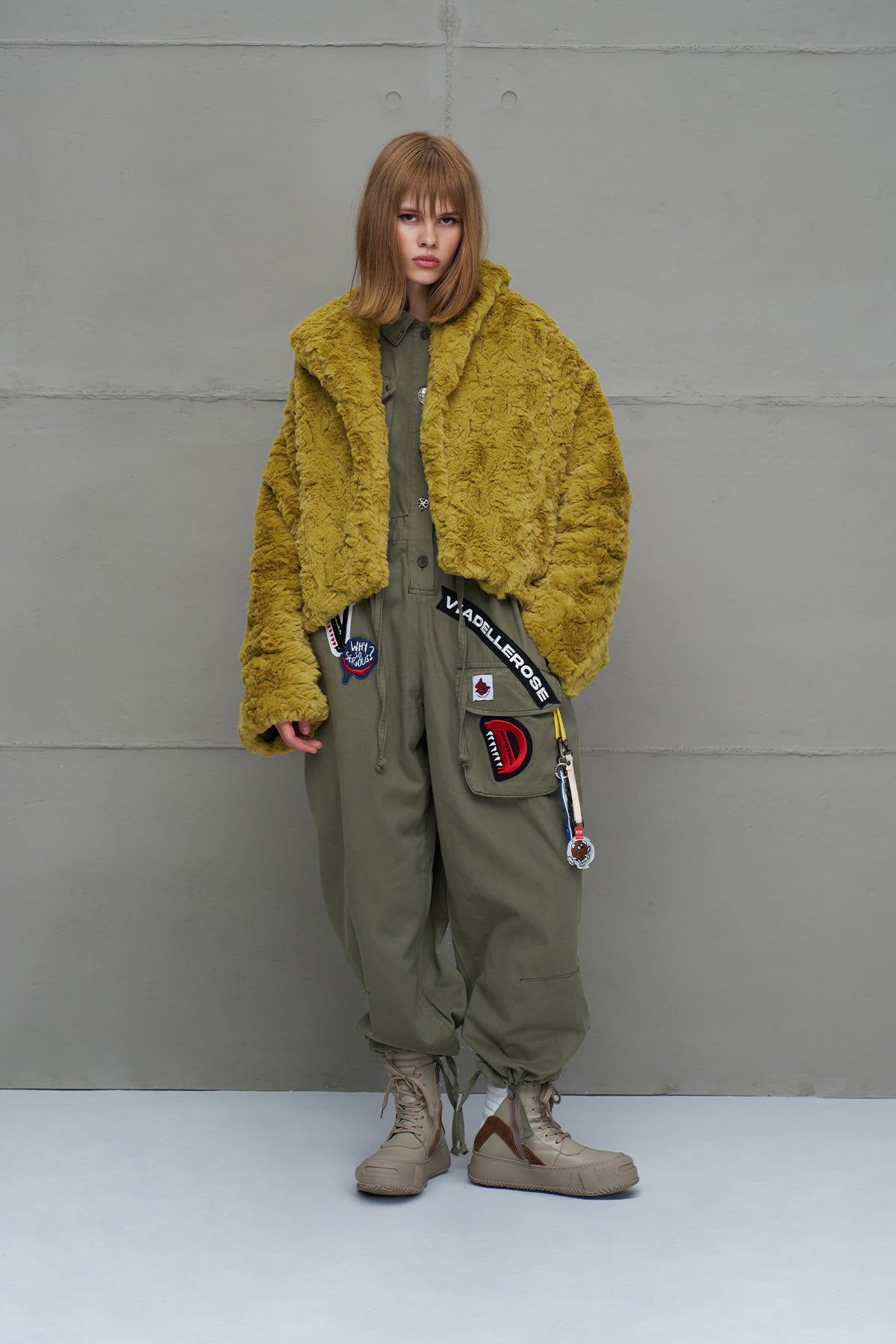 Pistachio Faux Fur Oversized Coat 18185
