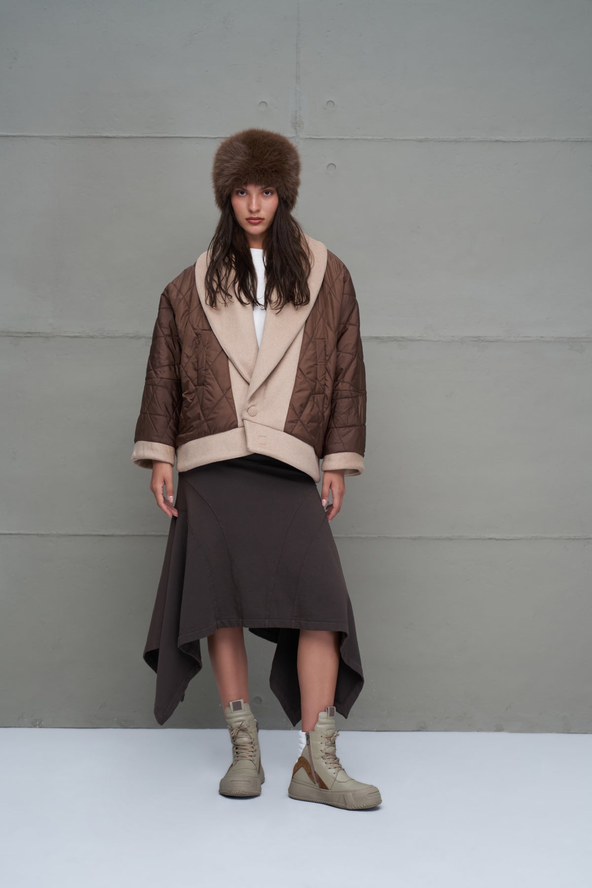 Beige Brown Jacket 18186