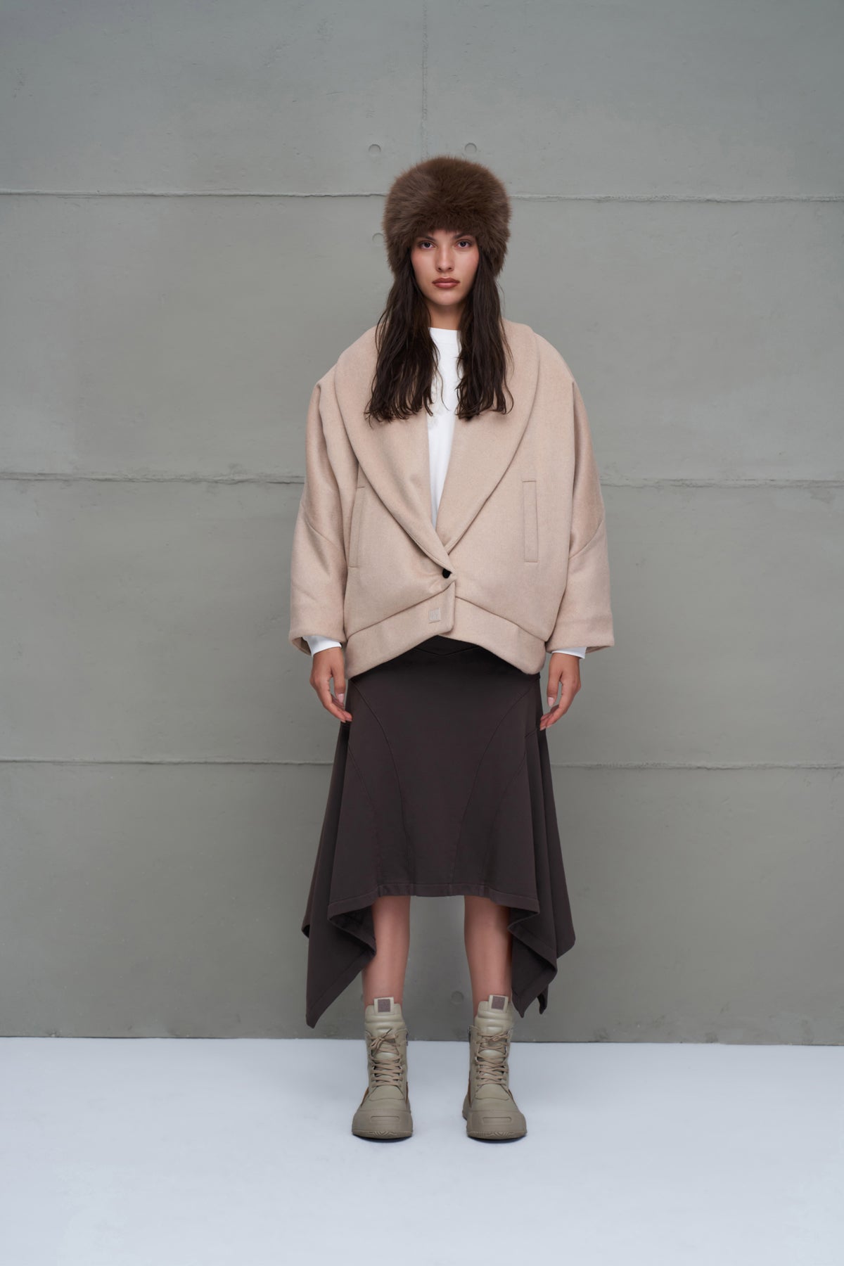 Beige Brown Jacket 18186