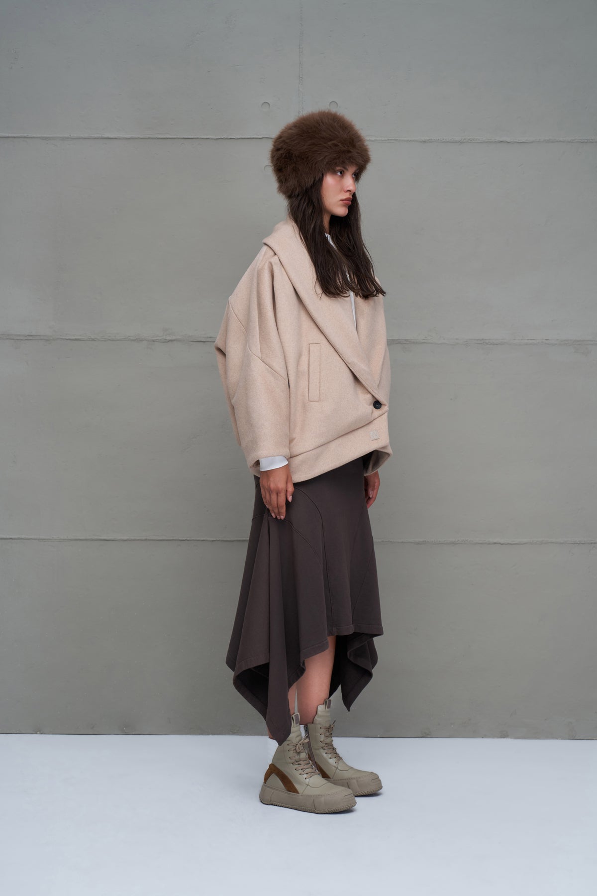 Beige Brown Jacket 18186