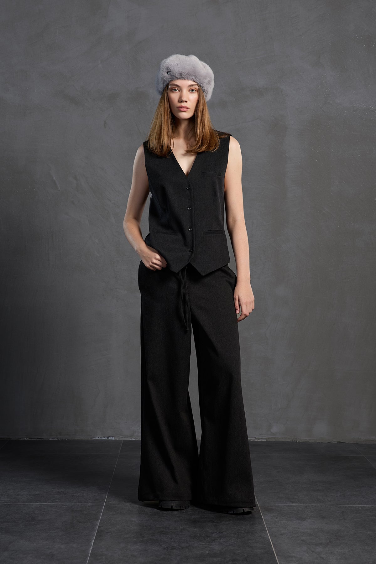 Black Belted Vest 18214