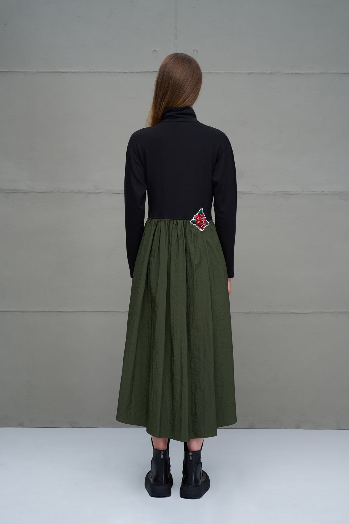 Black Green Dress 18273