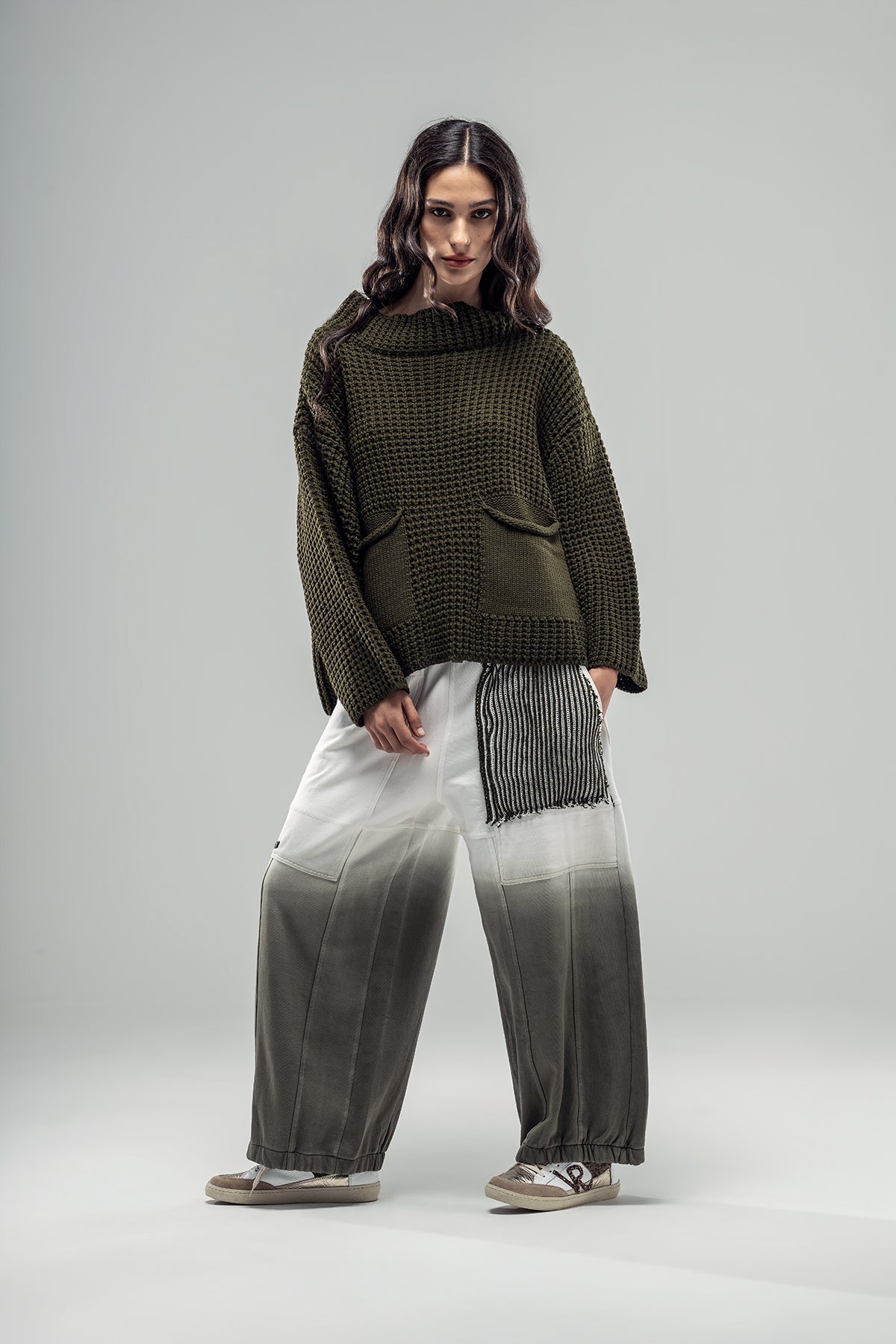 Khaki Knit Sweater 20029