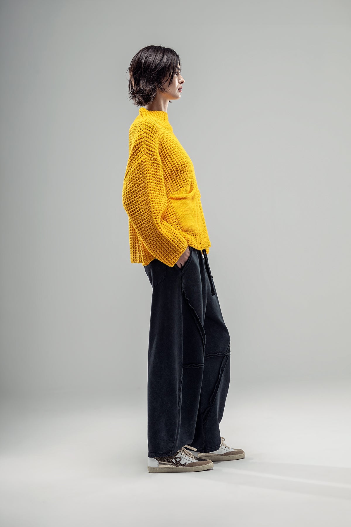 Yellow Knit Sweater 20029
