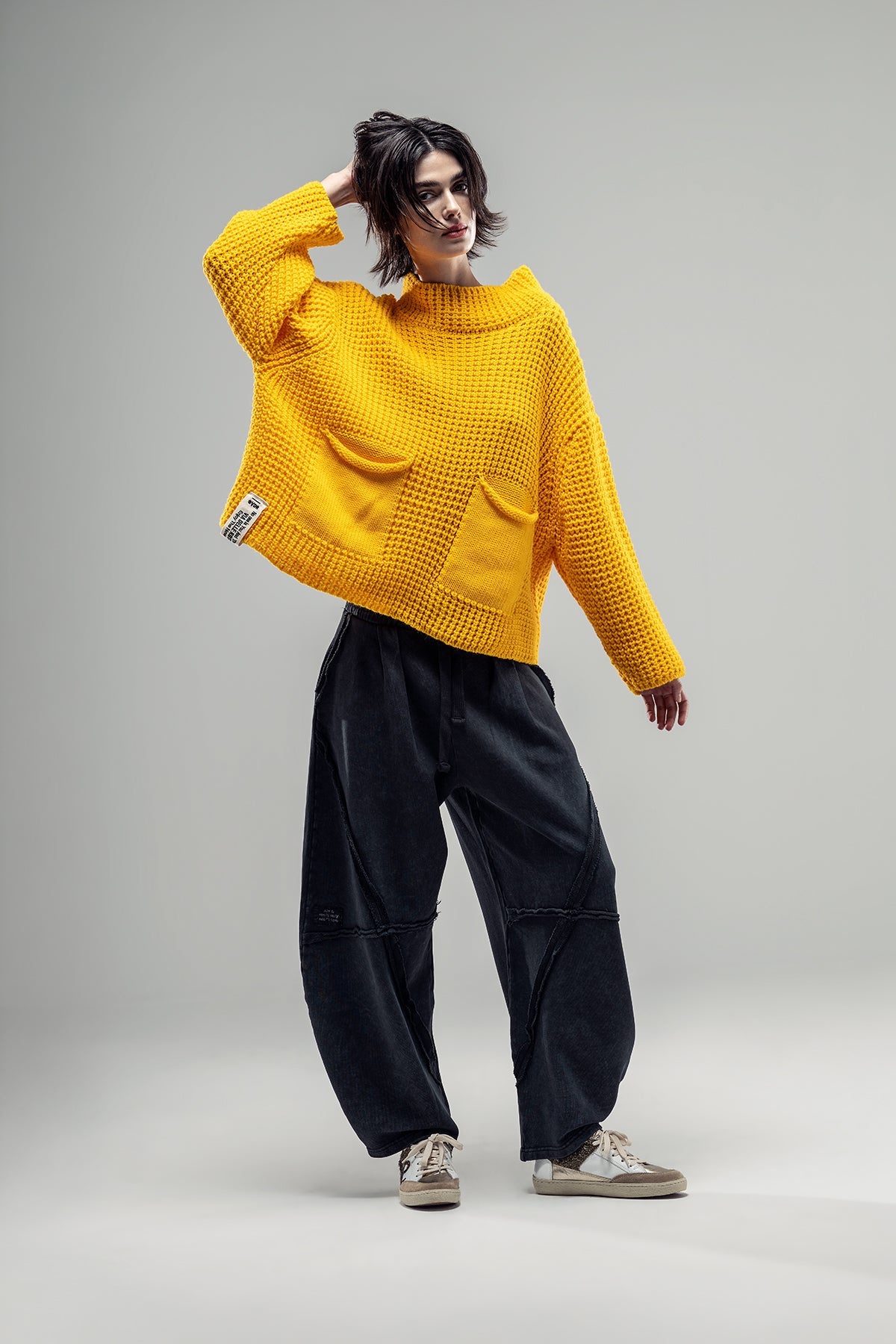 Yellow Knit Sweater 20029