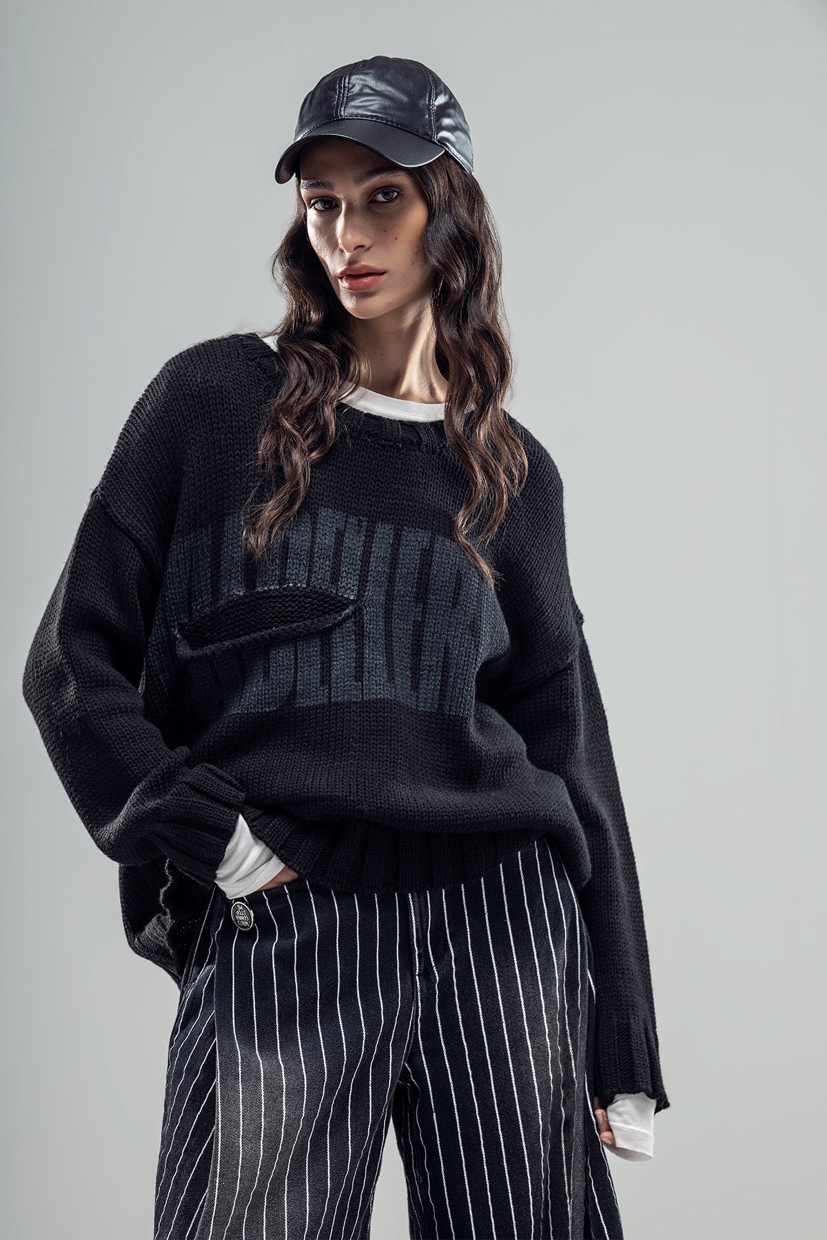 Black Knit Sweater 20031