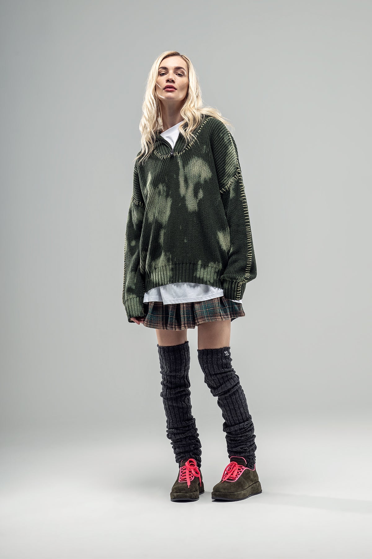Khaki Knit Sweater 20037
