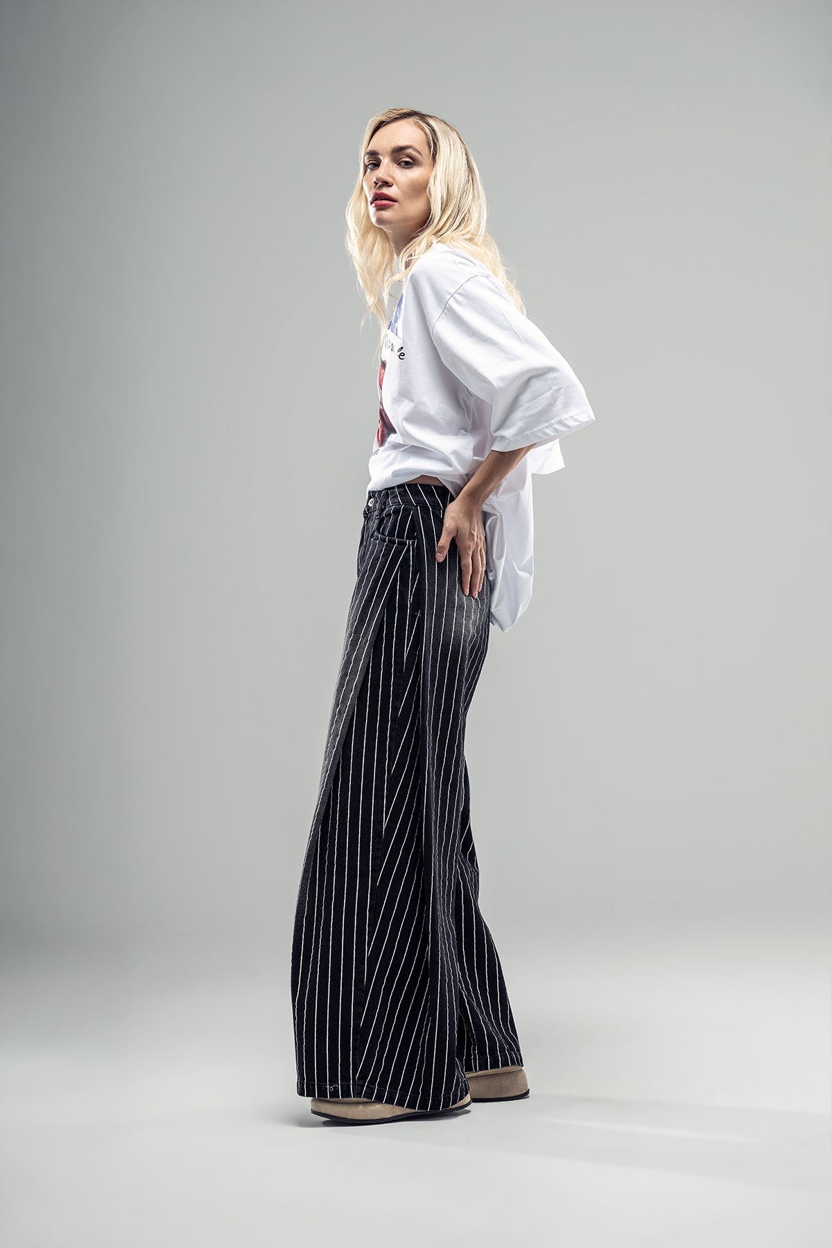 Black White Trousers 20044