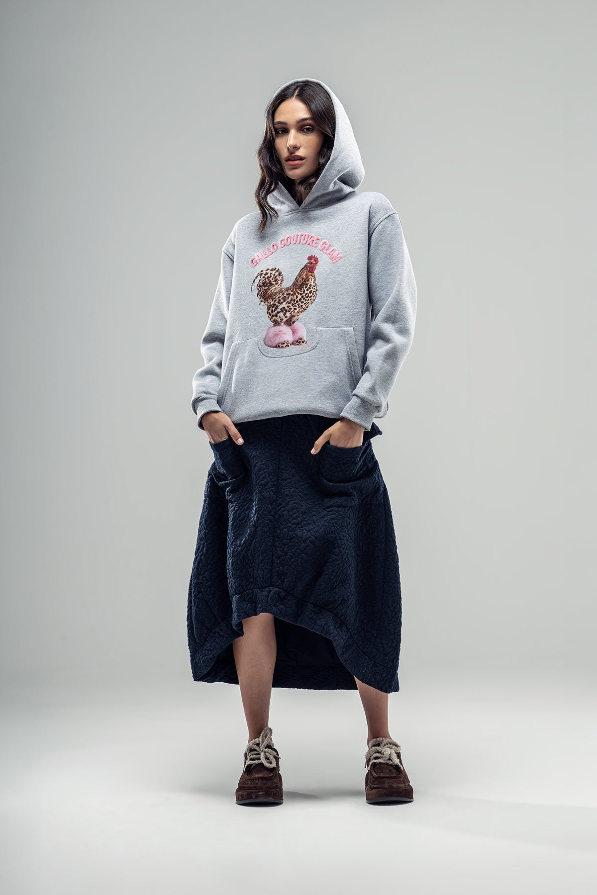 Grey Melange Sweatshirt 20076