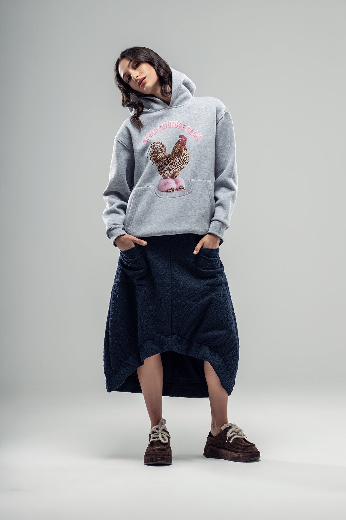 Grey Melange Sweatshirt 20076
