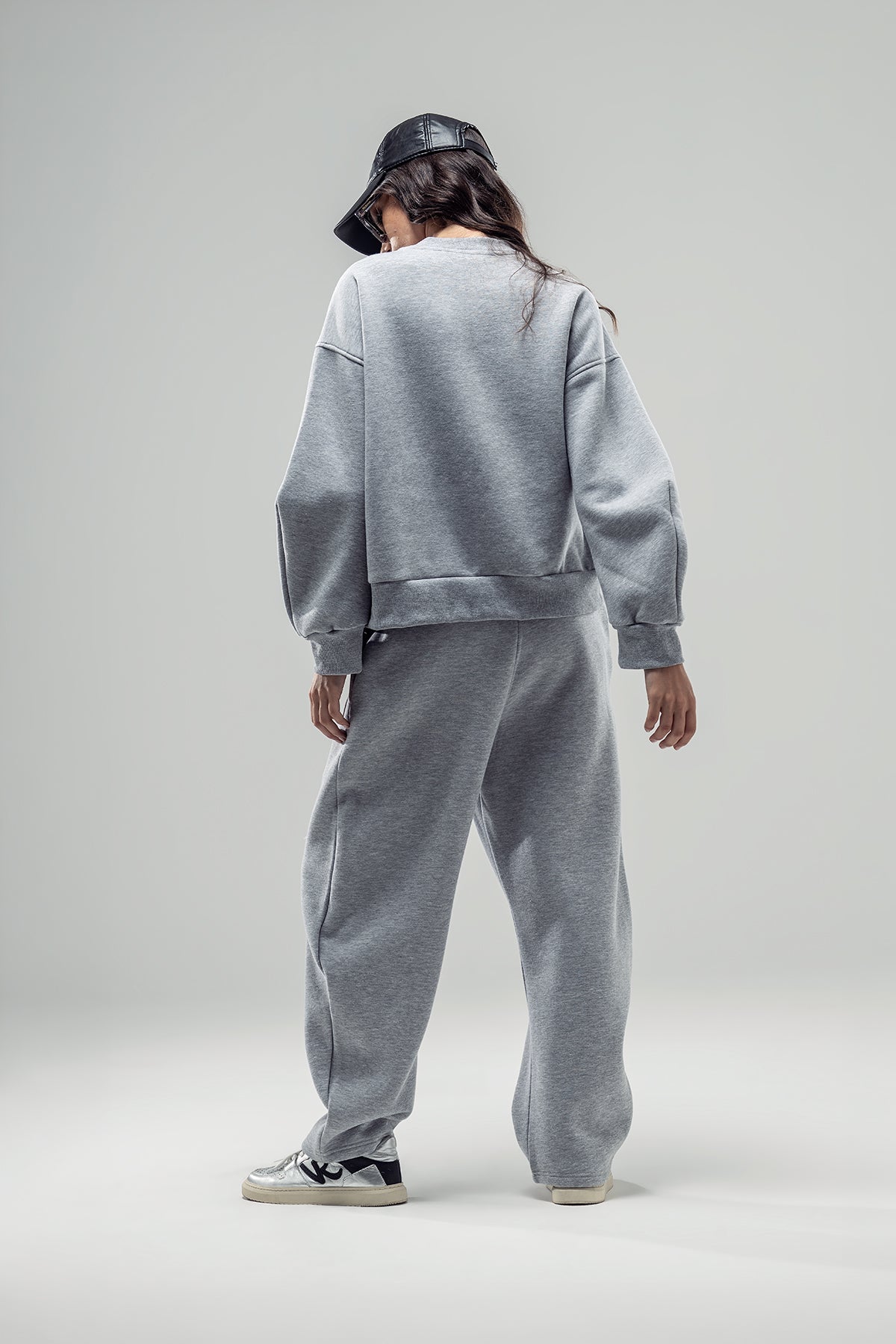 Grey Melange Trousers 20297