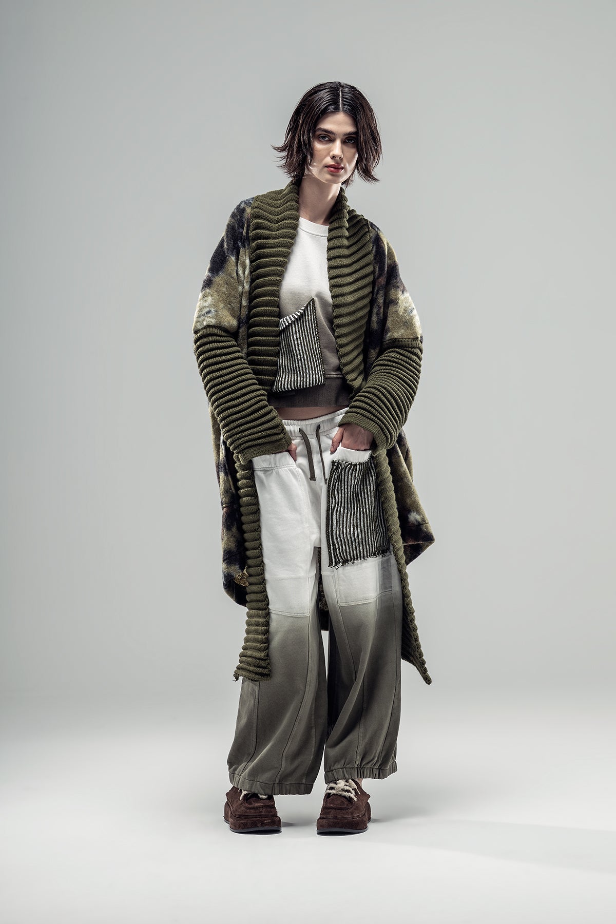 Khaki Cardigan 20311