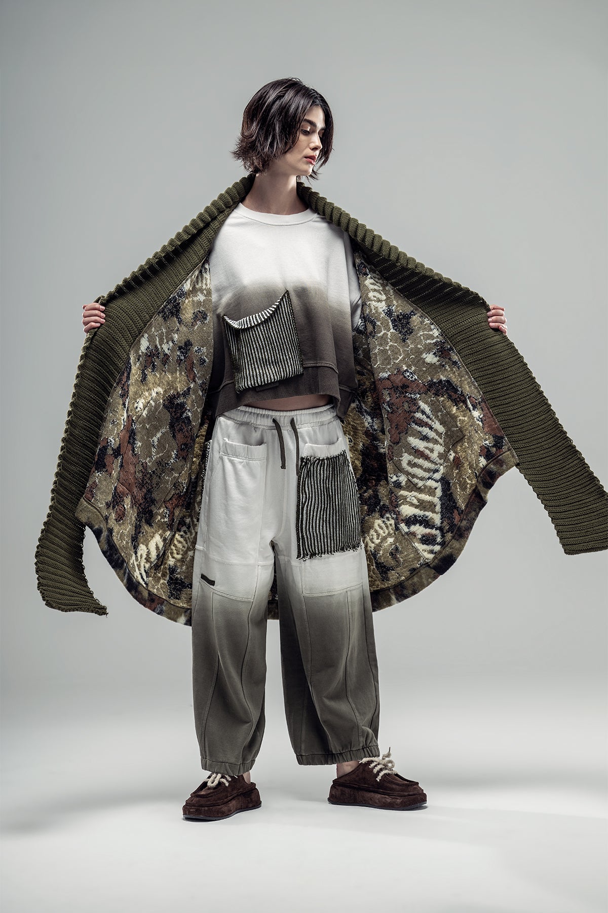 Khaki Cardigan 20311